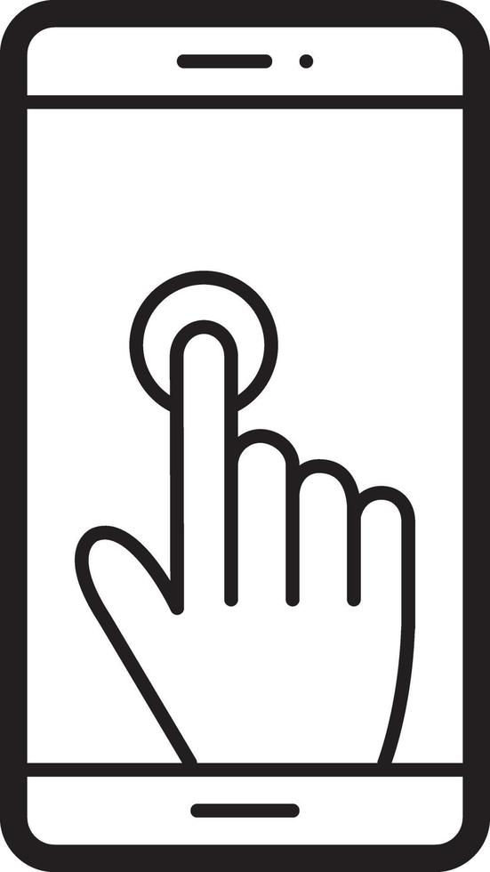 Line icon for touch vector