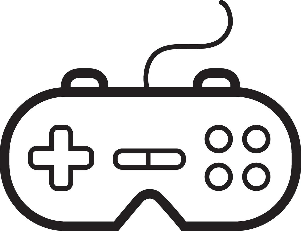 icono de línea para joystick vector