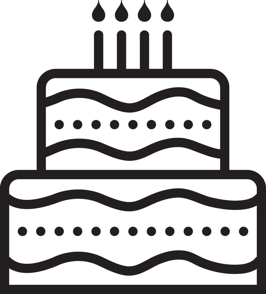 Line icon for cake vector