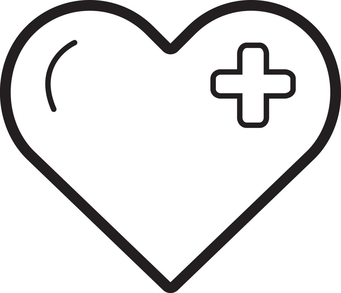 Line icon for heart vector