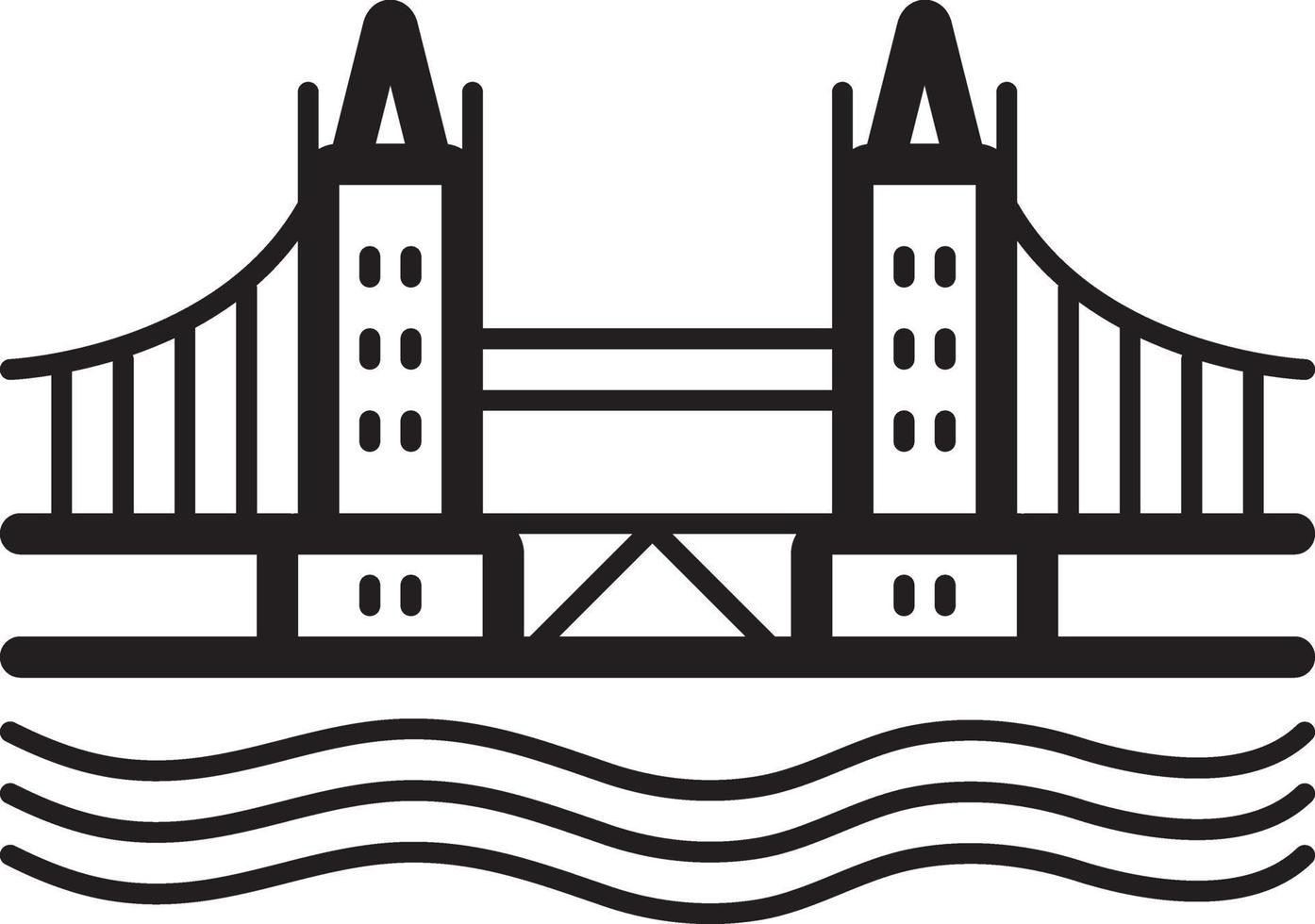 Line icon for london vector