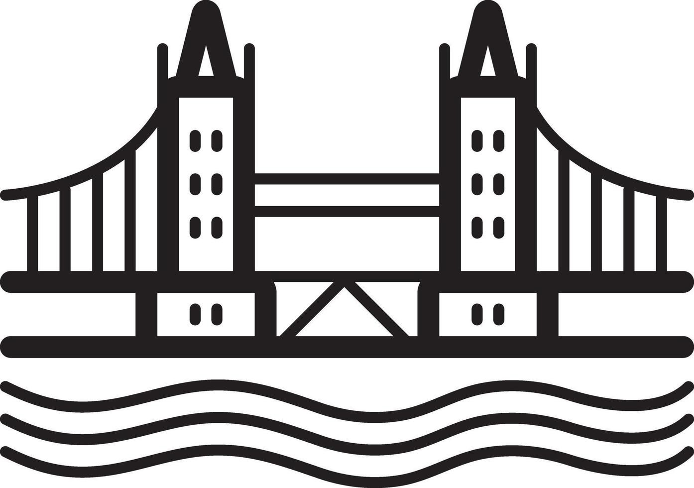 icono de línea de londres vector