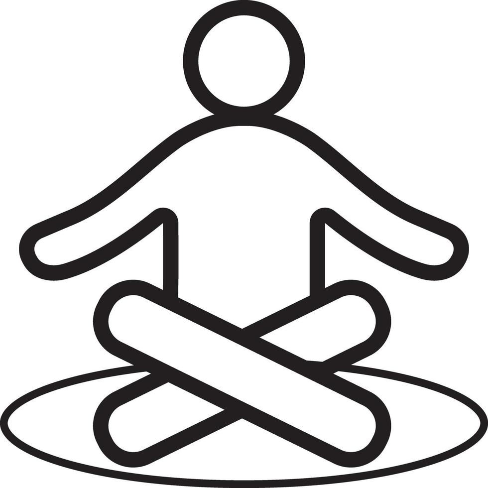 icono de línea para yoga vector