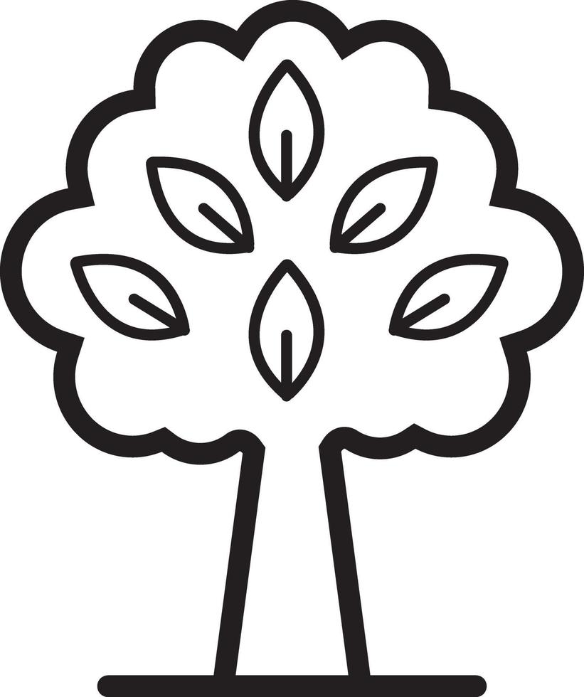 Line icon for tree vector