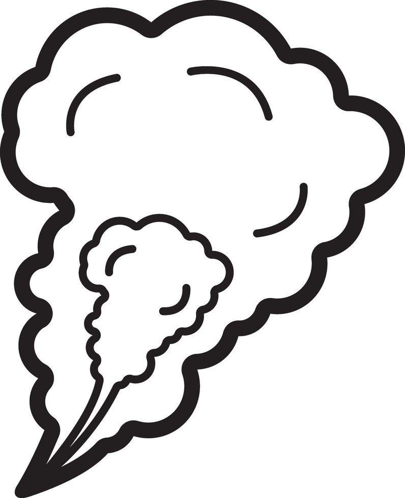 Line icon for smoke vector