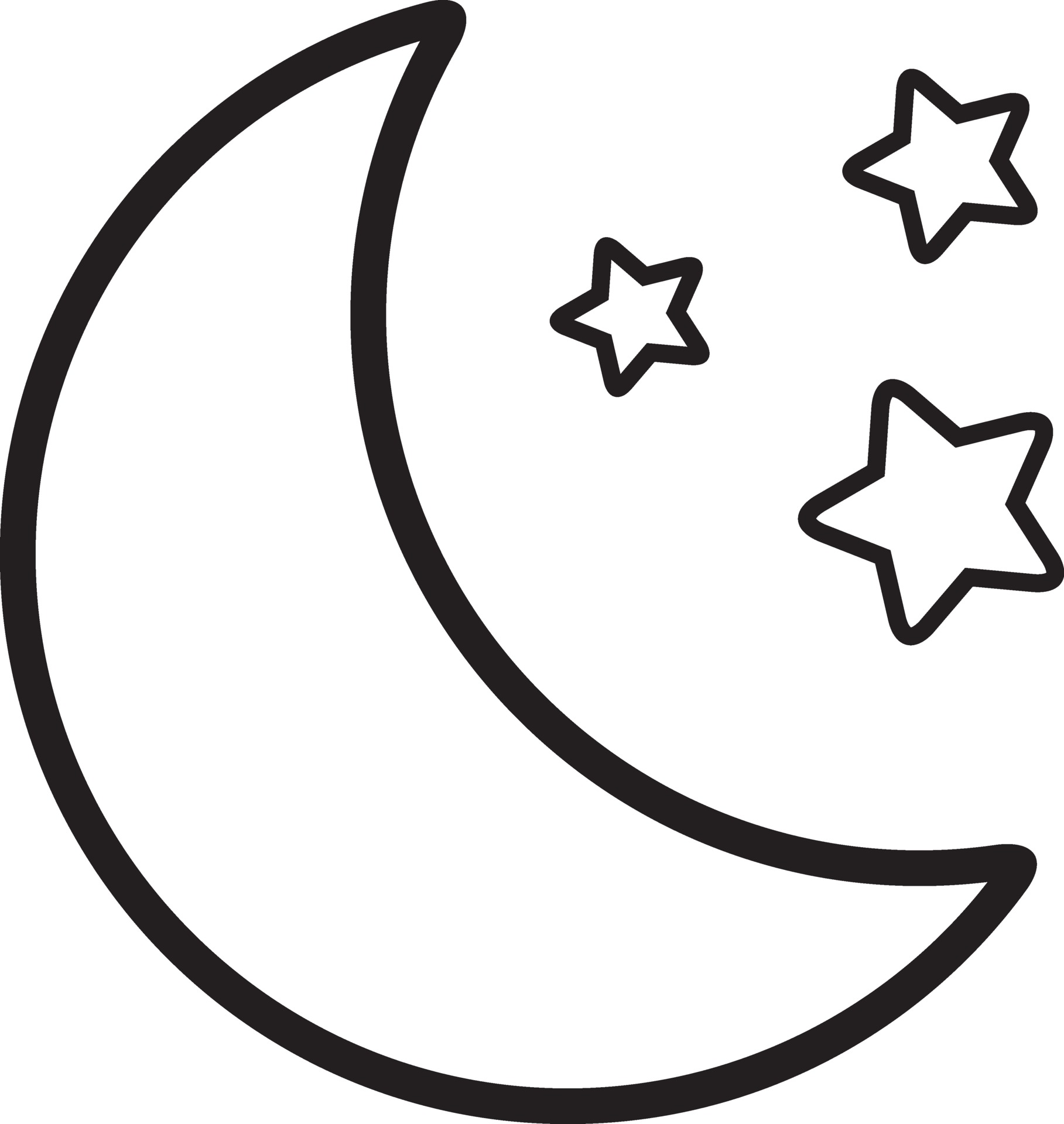 Line icon for moon 2165628 Vector Art at Vecteezy