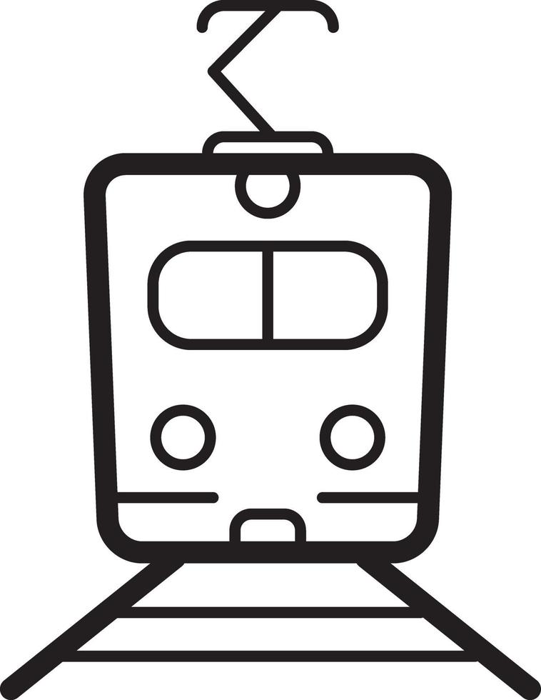 icono de línea para tren vector