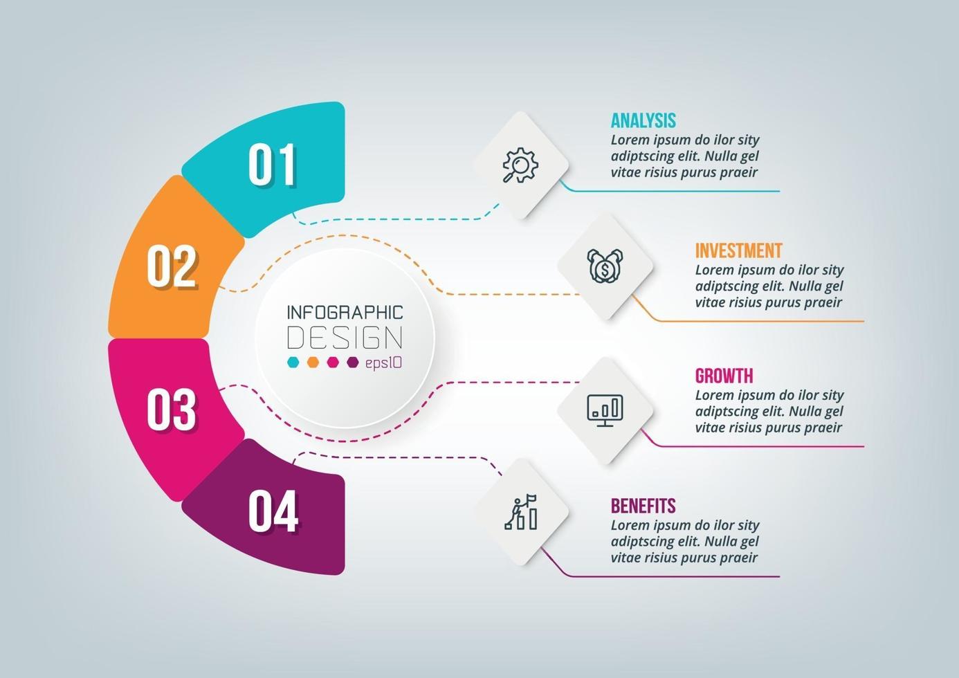 Business or marketing diagram infographic template. vector