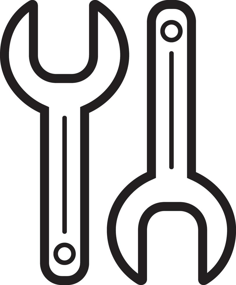 Line icon for spanner vector