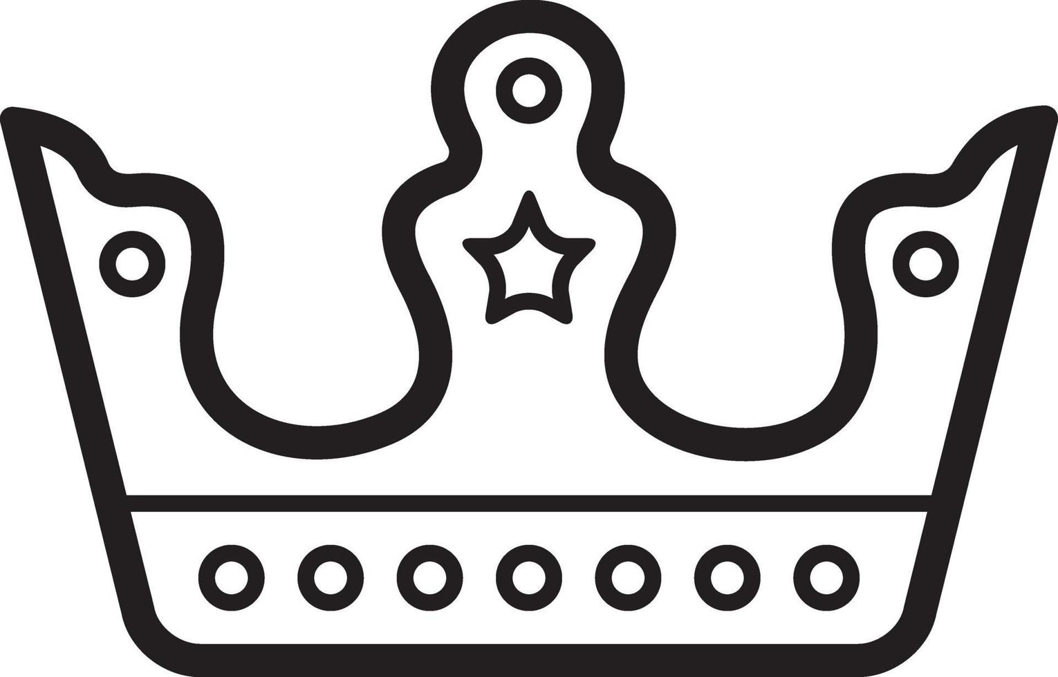 Line icon for crown vector