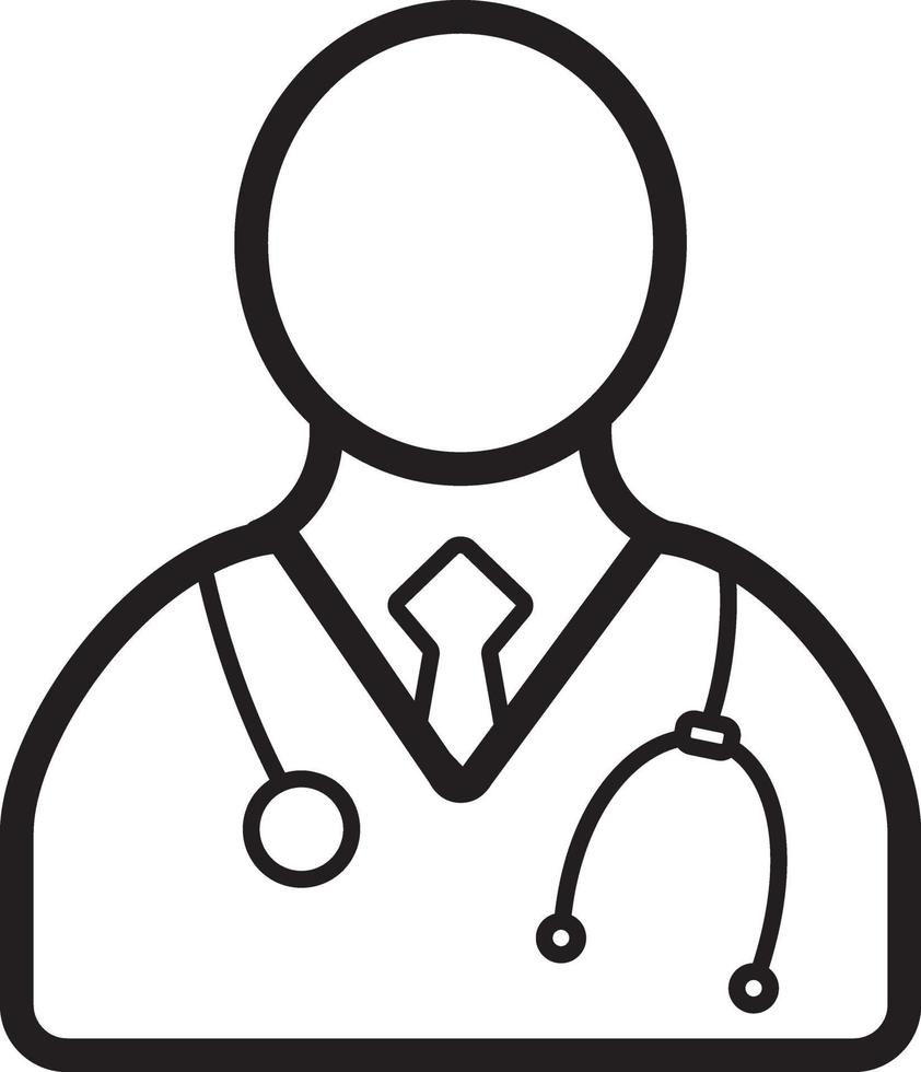 Line icon for doctor vector