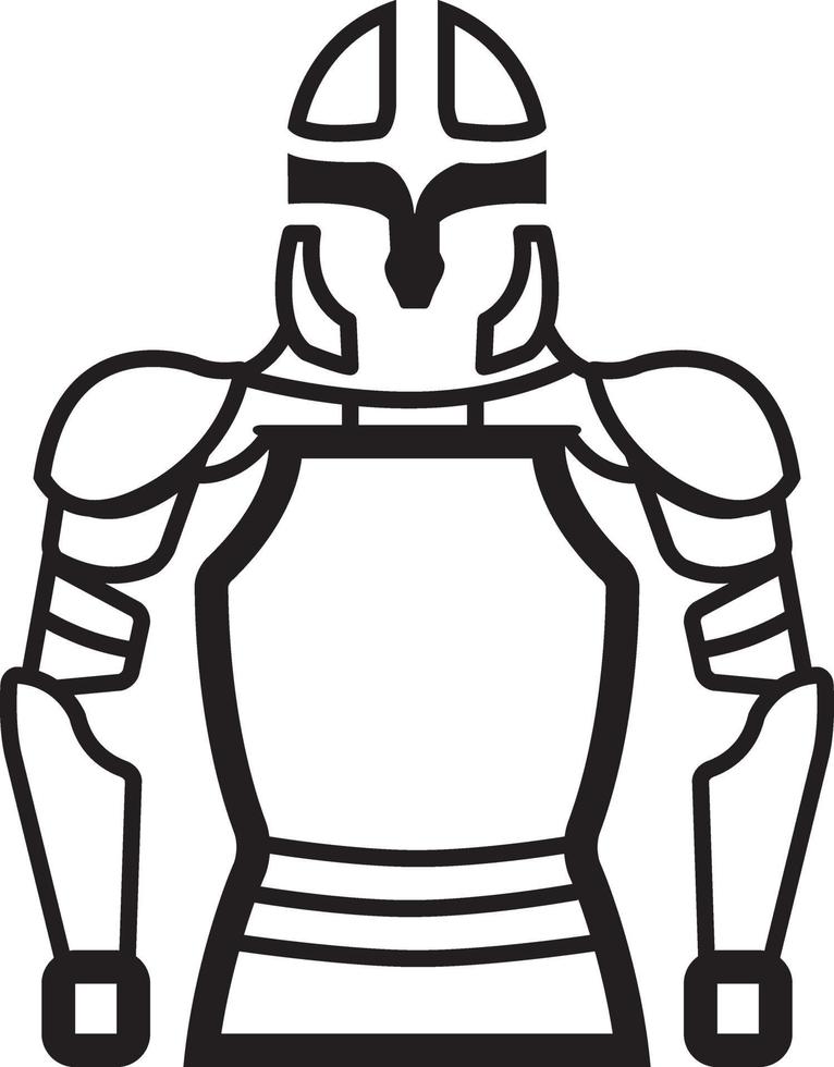 Line icon for armor vector