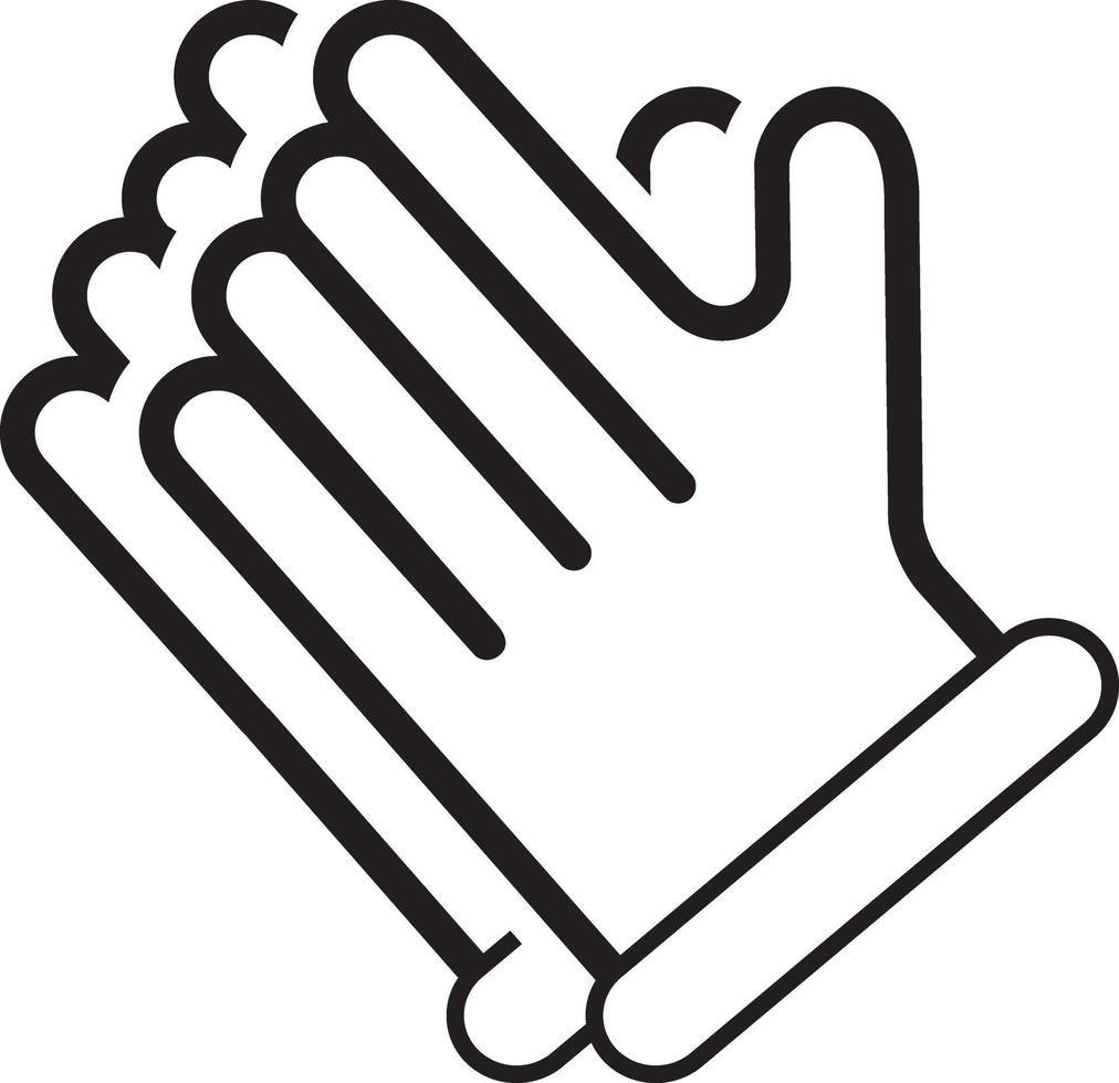 icono de línea para guantes vector