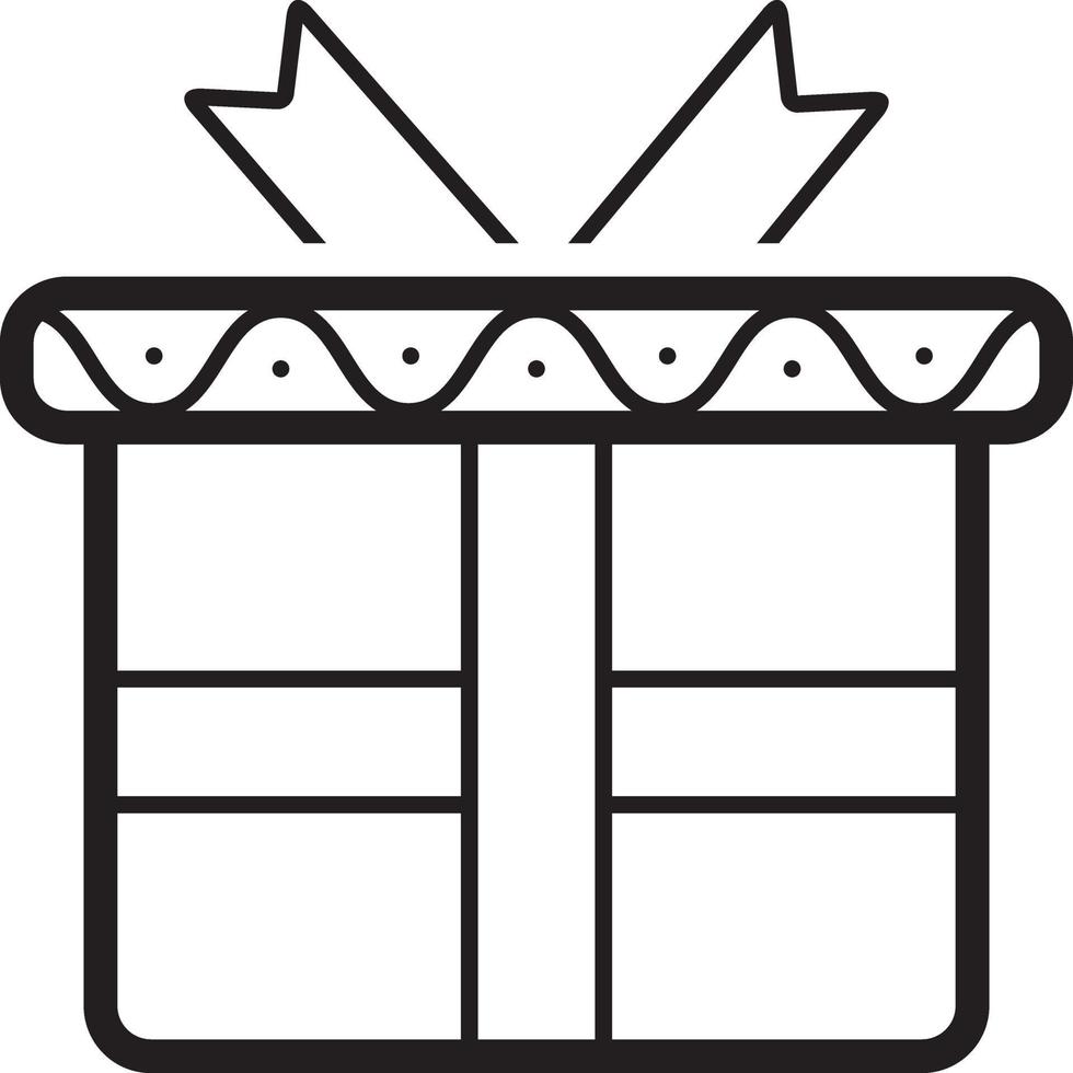 Line icon for gift vector