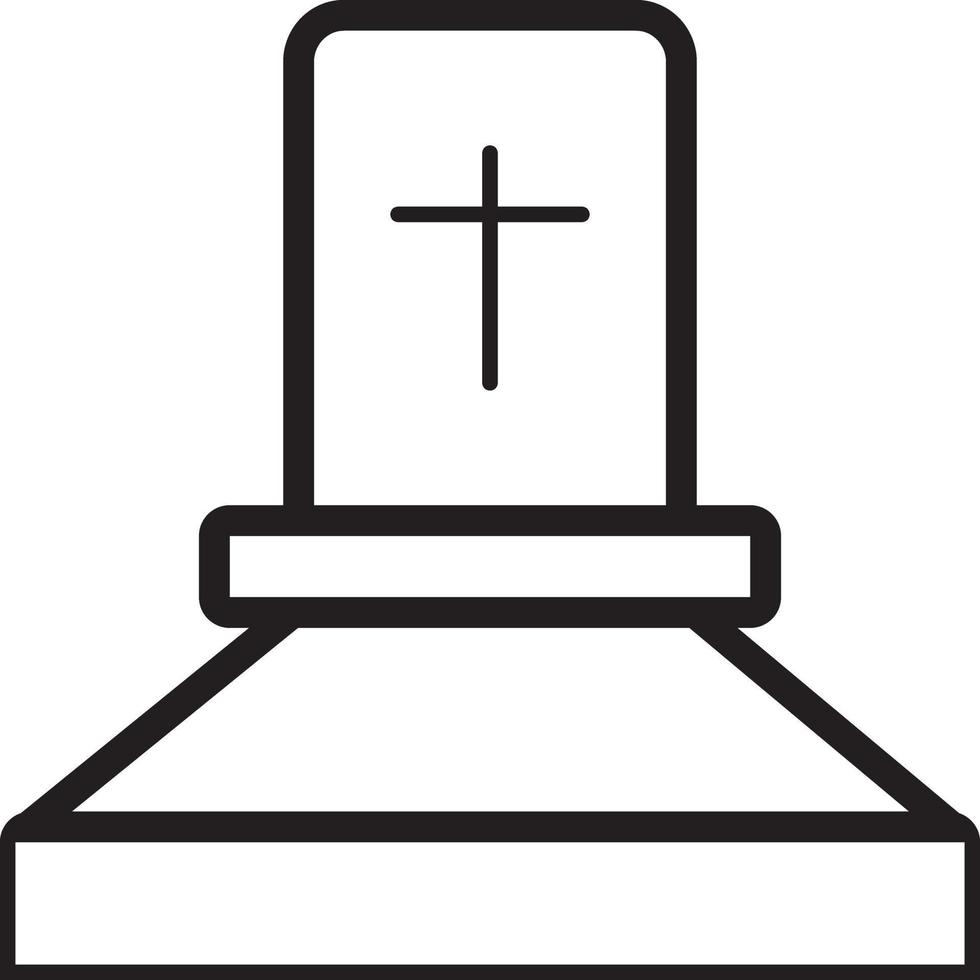 icono de línea para la muerte vector