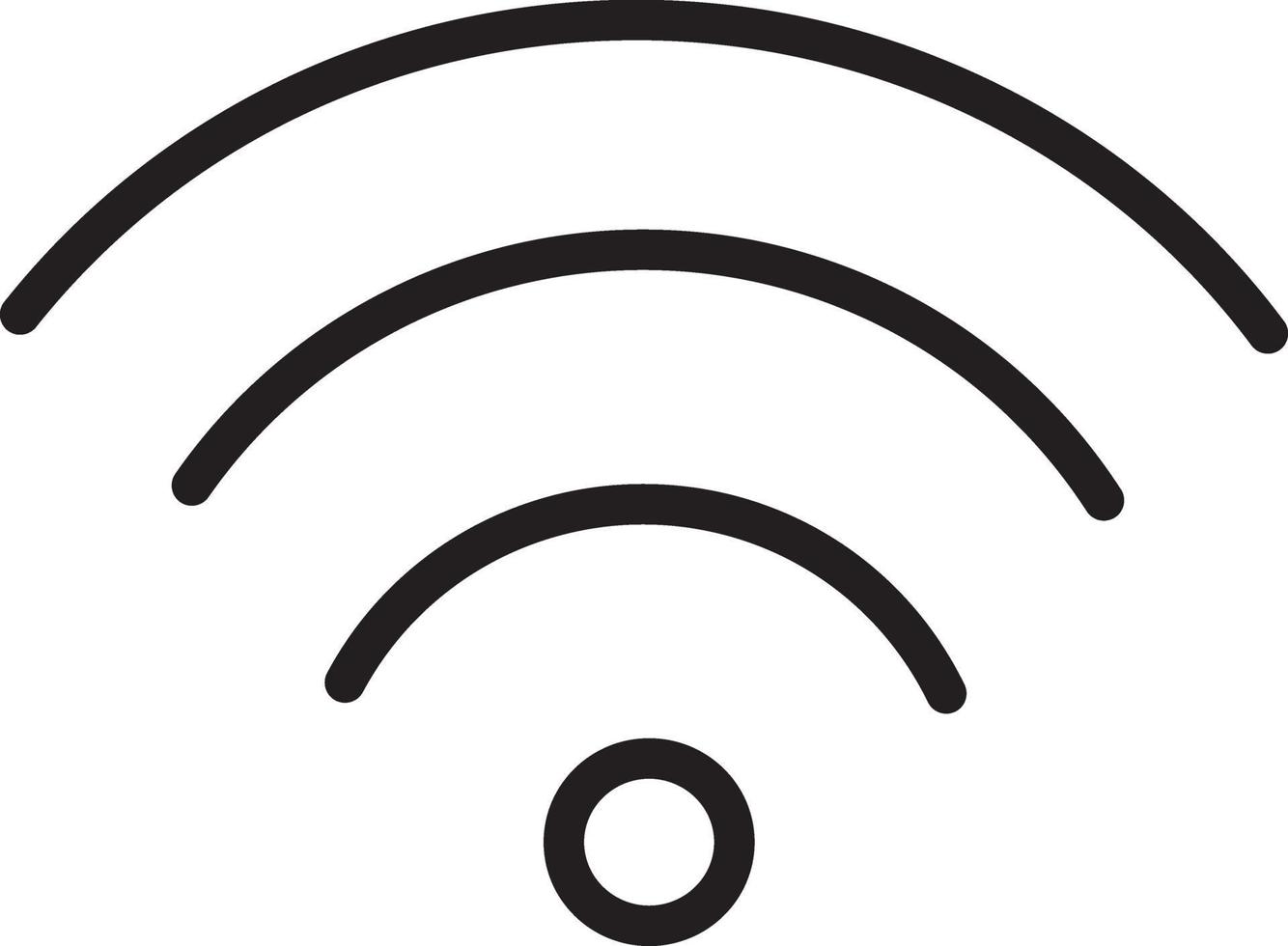 Line icon for wifi vector