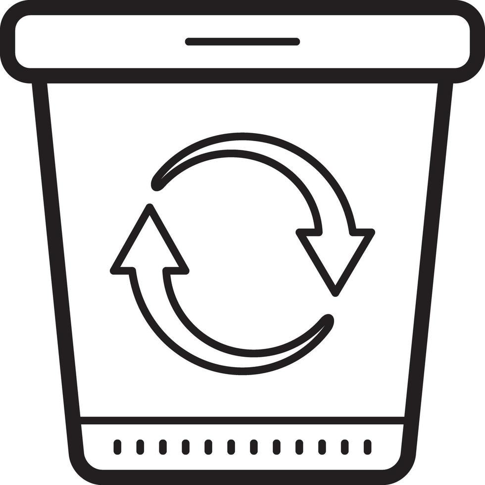 icono de línea para reciclar vector