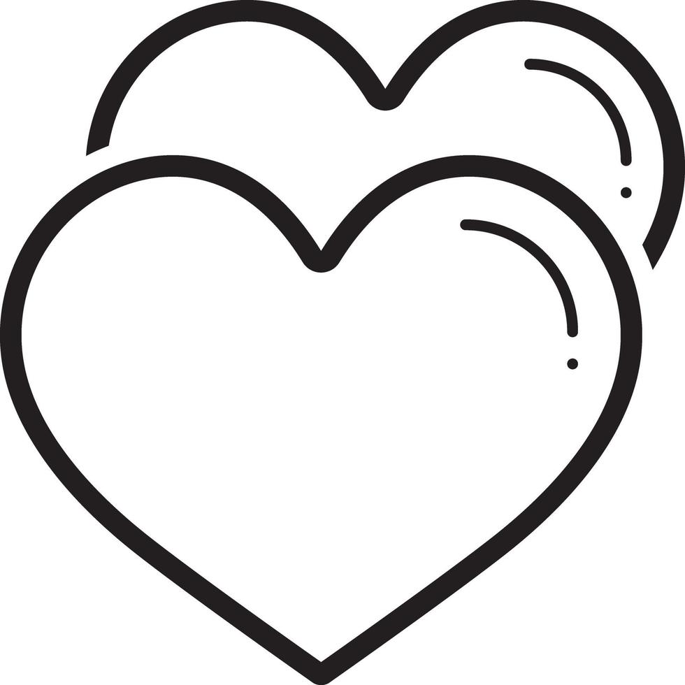 Line icon for heart vector