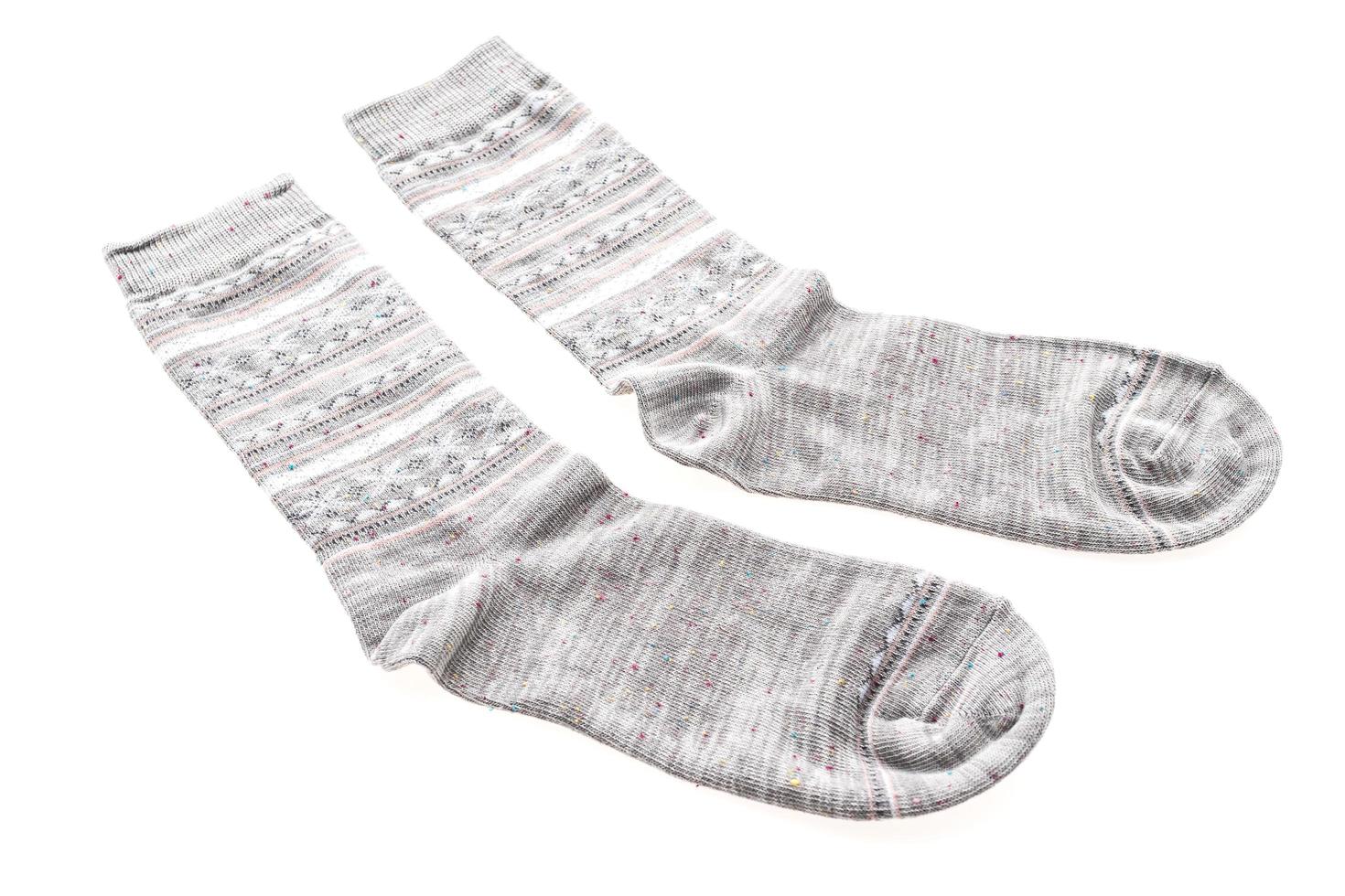 New socks isolated on white photo