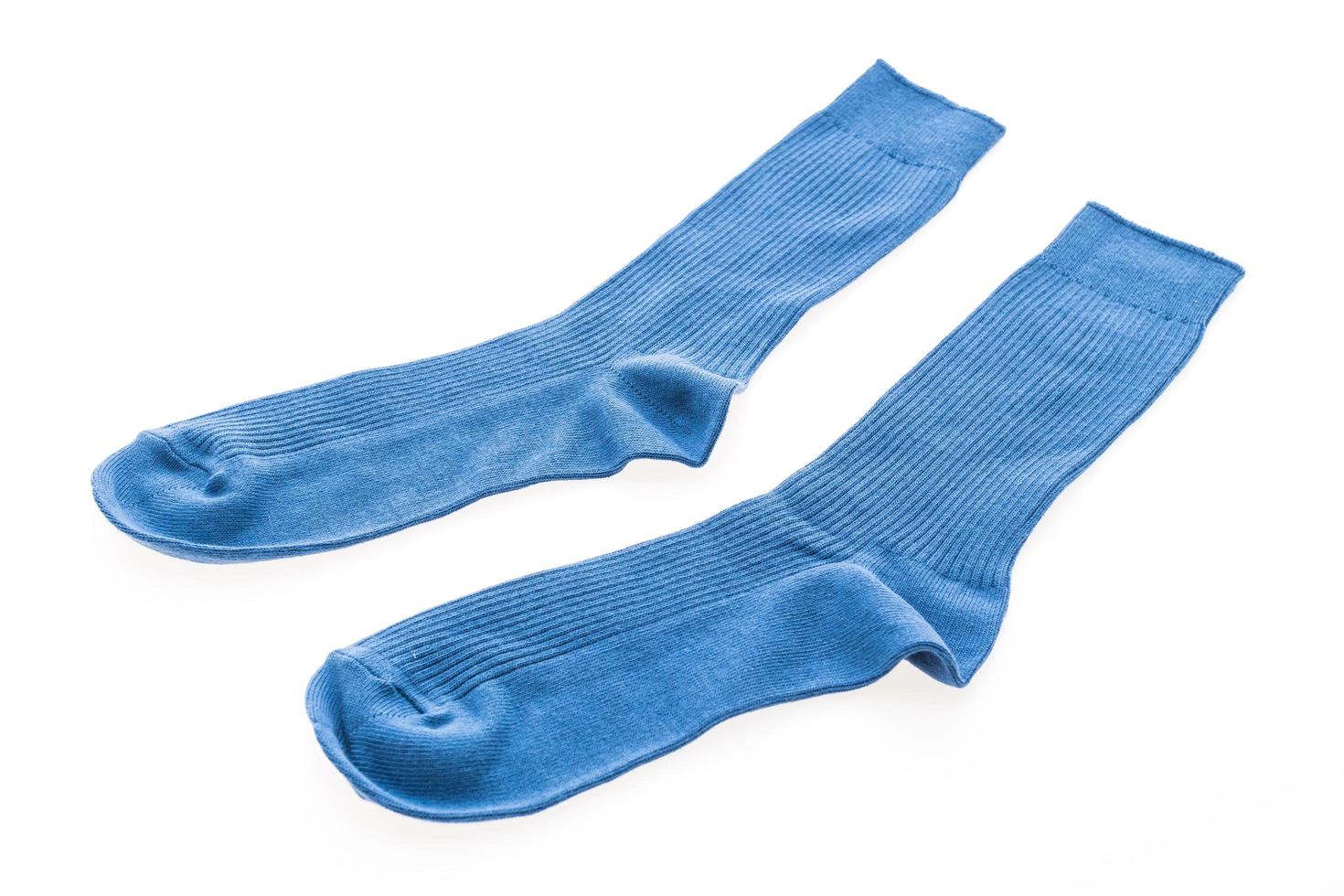 New socks isolated on white photo