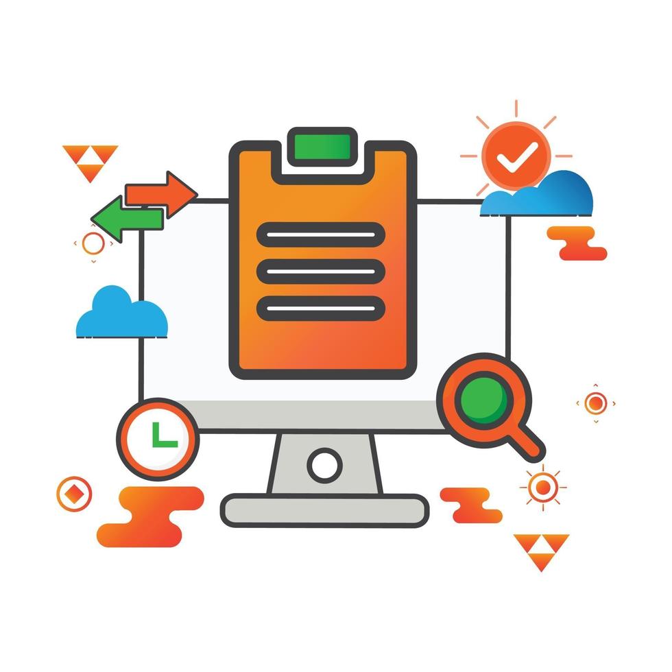 task illustration. computer illustration. Flat vector icon. can use for, icon design element,ui, web, mobile app.