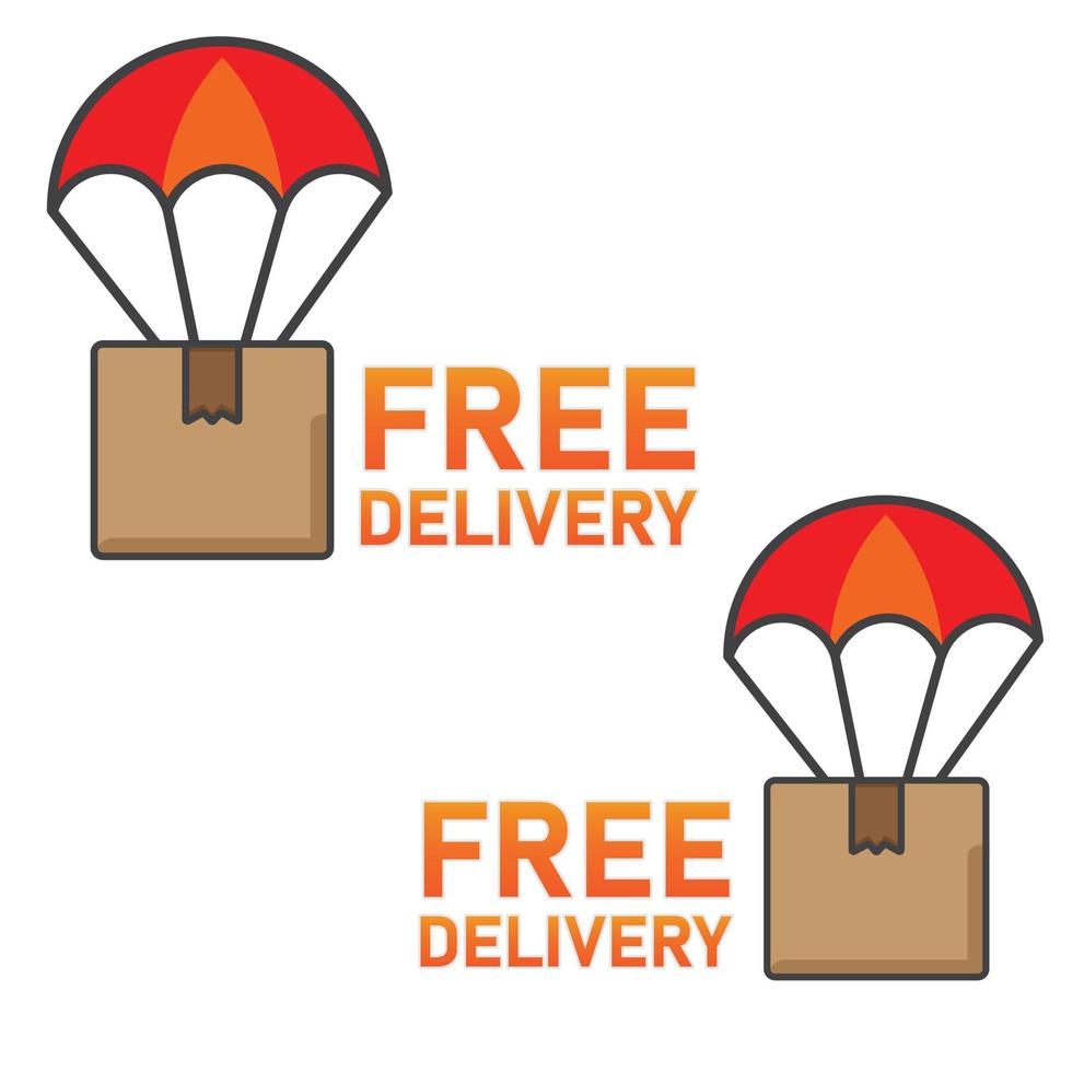 free delivery illustration. package delivery illustration. Flat vector icon.