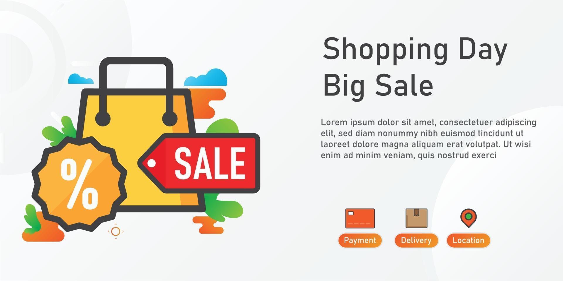 Shopping sale Landing page template. creative website template designs. editable Vector illustration.