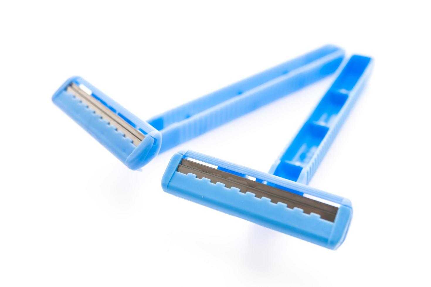 Razors on white background photo