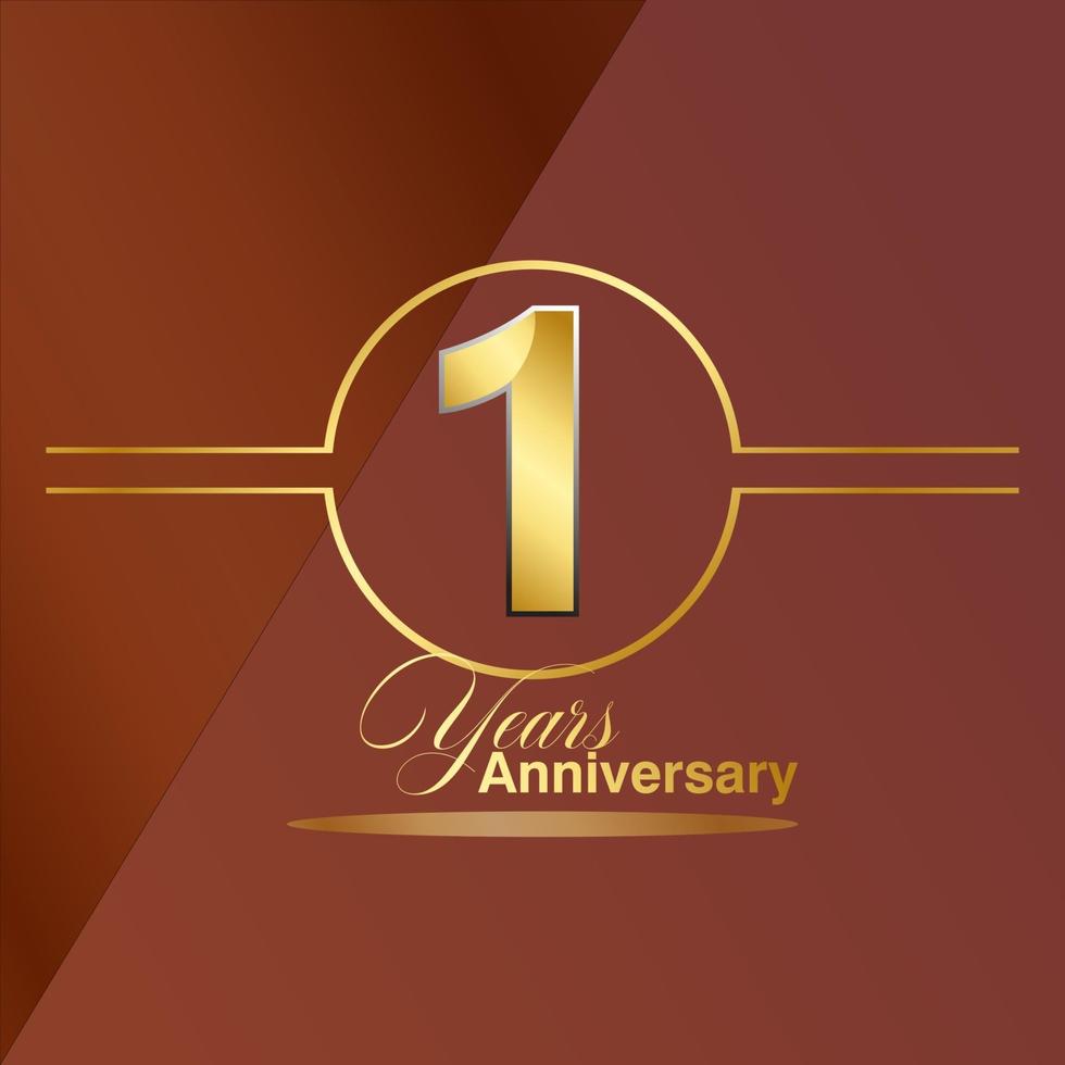 1 year anniversary celebration design vector illustration