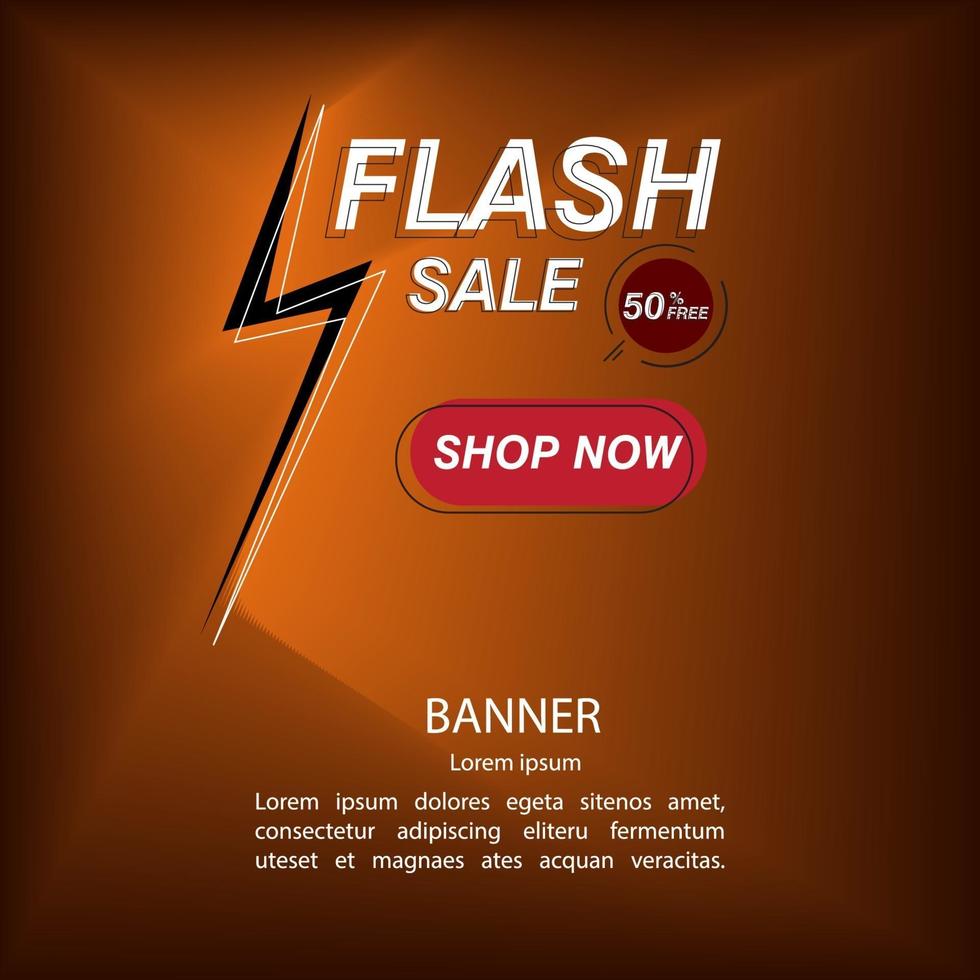 Ilustración de plantilla de vector de diseño de venta flash