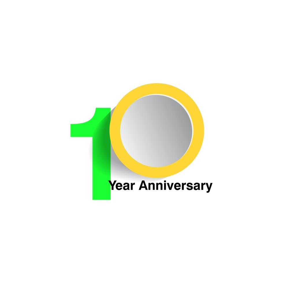 10 Year Anniversary Vector Template Design Illustration