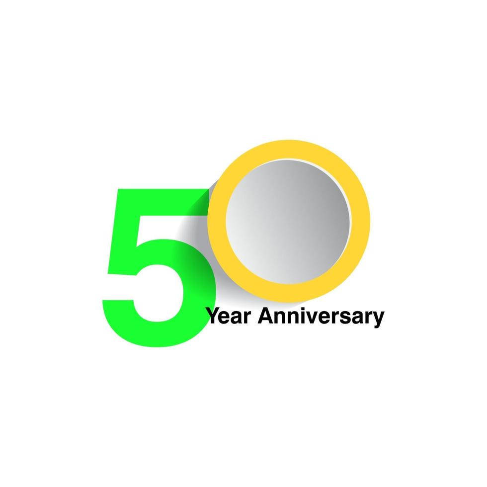 50 Year Anniversary Vector Template Design Illustration