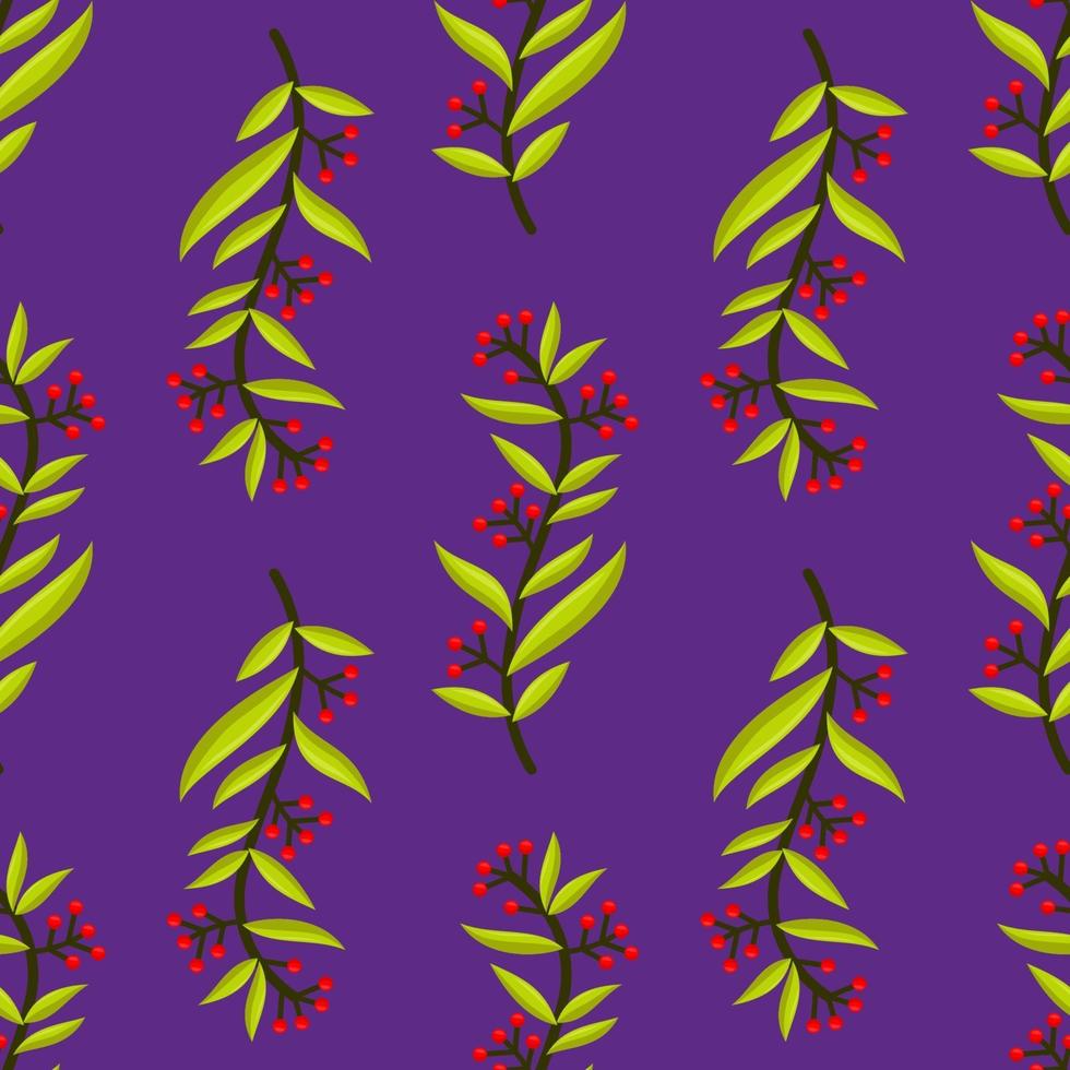 Vector illustration seamless floral Leaf pattern Background