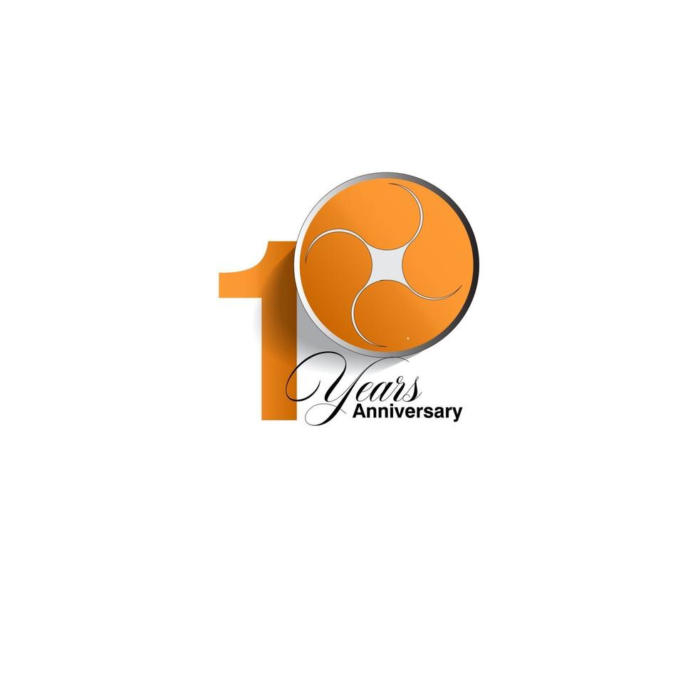 10 Year Anniversary Vector Template Design Illustration