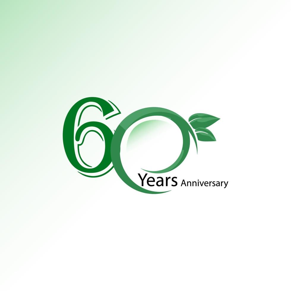 60 Year Anniversary Vector Template Design Illustration