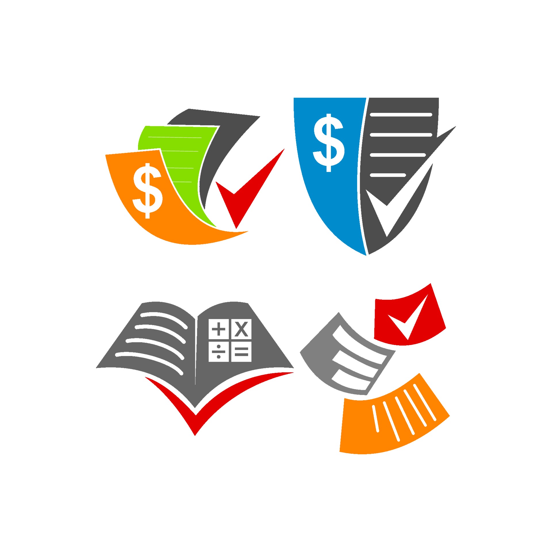 Bookkeeping Accounting Paper design template vector set 2166365 Vector