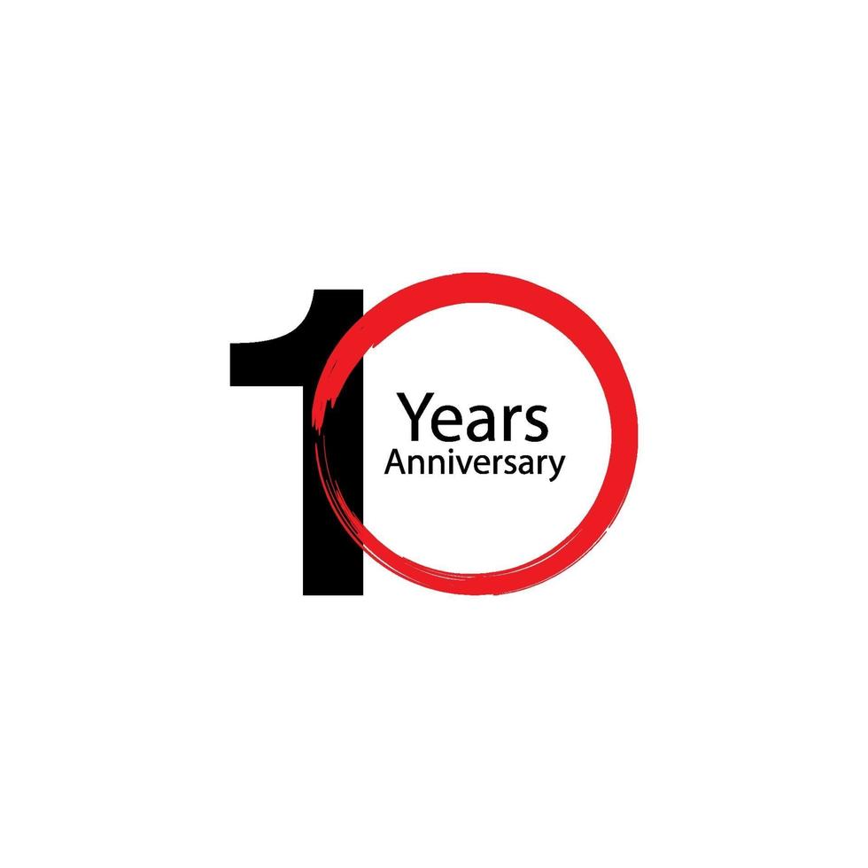 10 Year Anniversary Vector Template Design Illustration