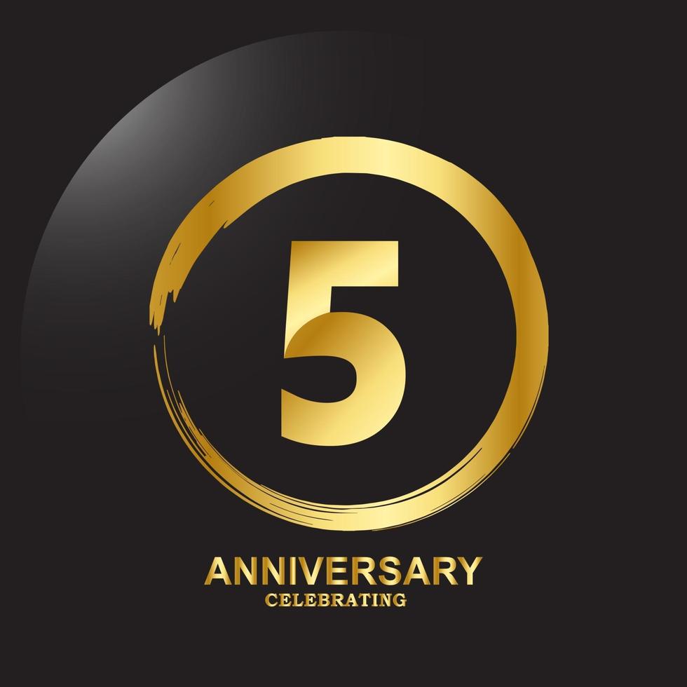 5 Year Anniversary Vector Template Design Illustration