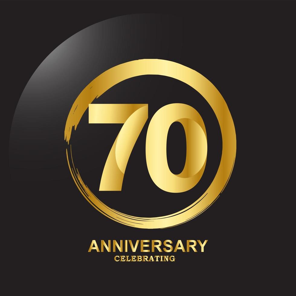 70 Year Anniversary Vector Template Design Illustration