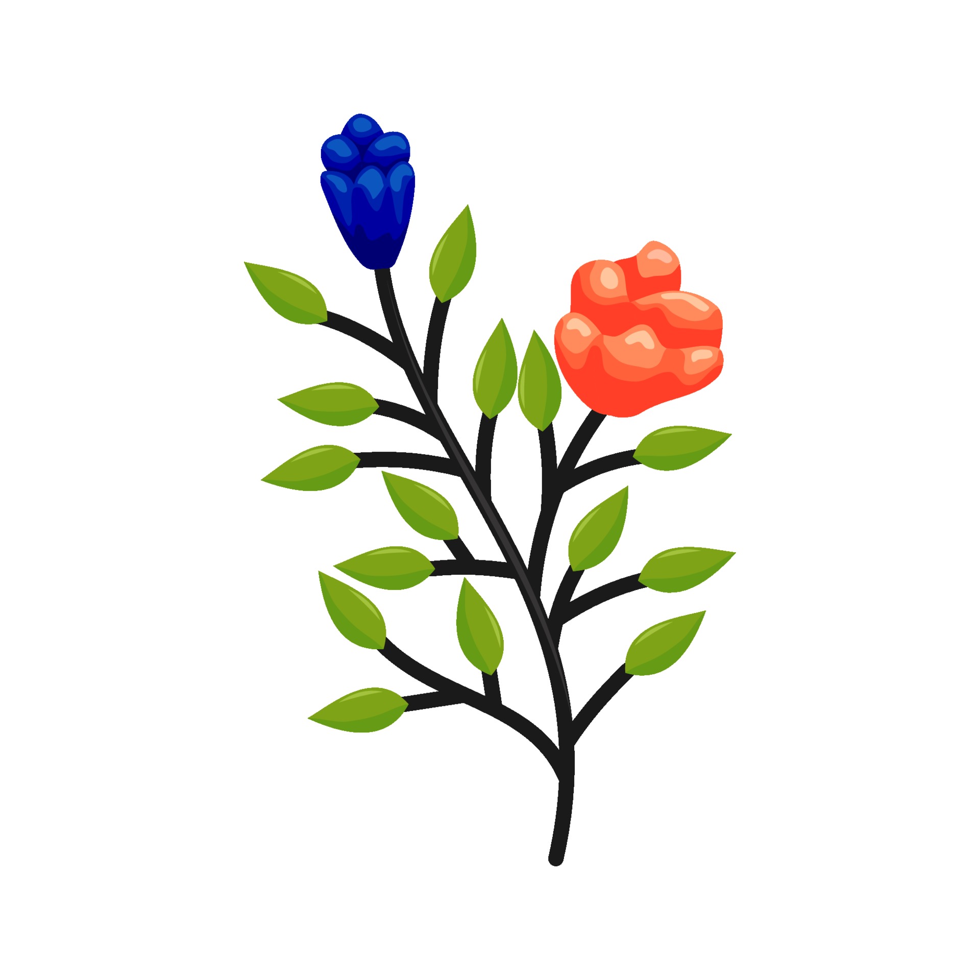 Hand Drawn Tree Branches Flower Leaves Vector Illustration Vector Art At Vecteezy Hand Drawn Tree Branches Flower Leaves Vector Illustration Vector Art At Vecteezy