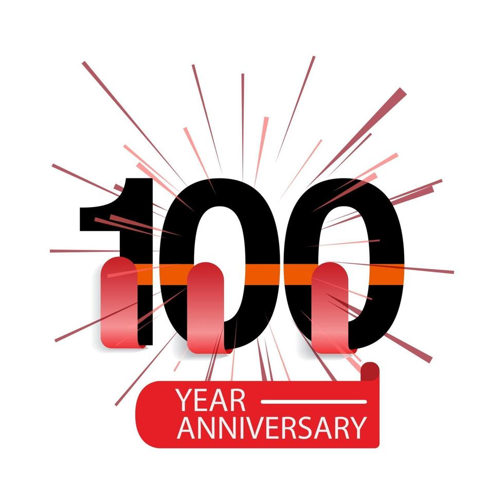 100 Year Anniversary Vector Template Design Illustration