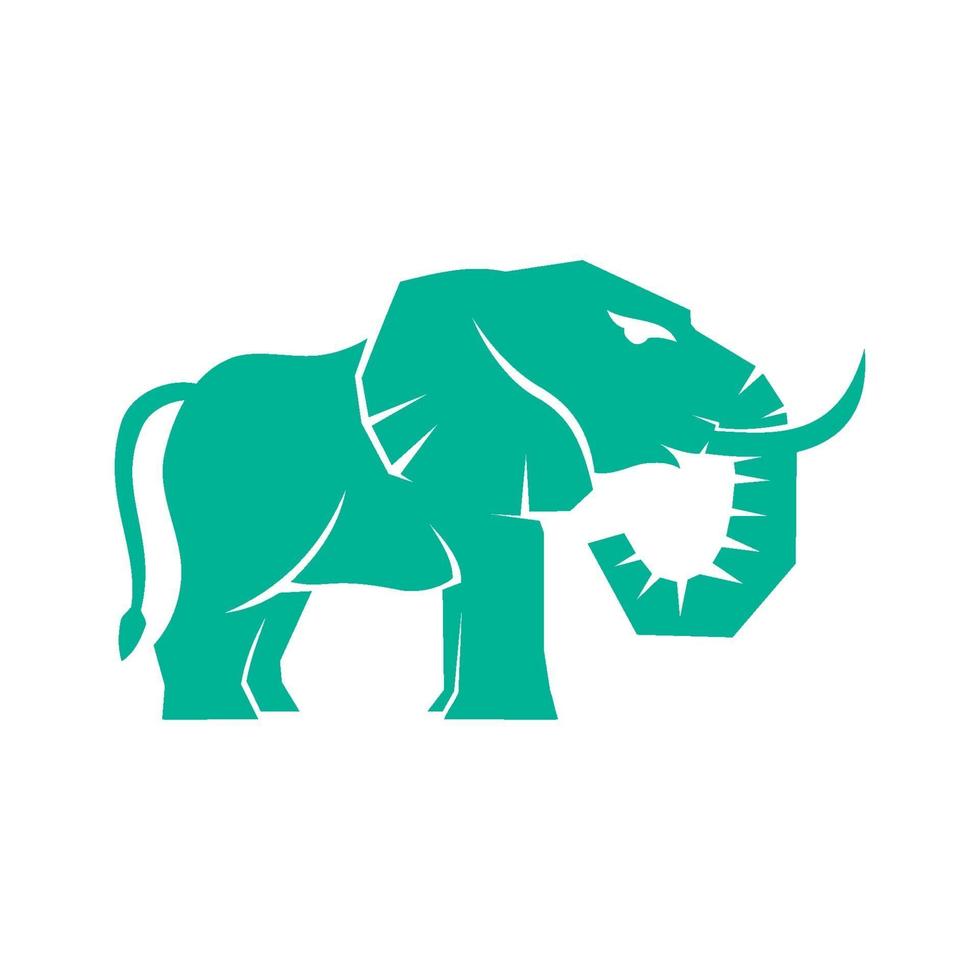 Plantilla de ilustración de vector de diseño de marca de elefante aislado