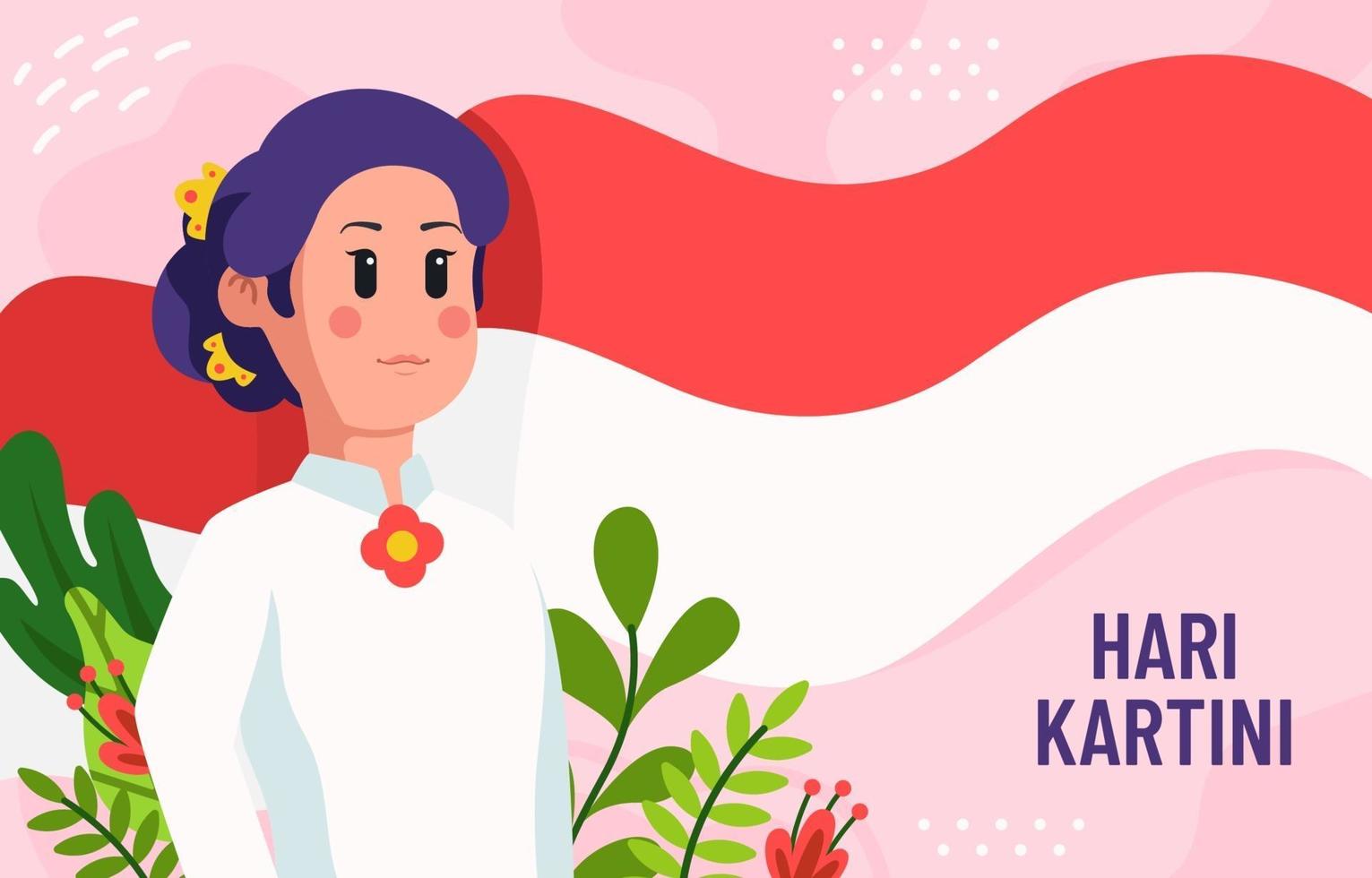 Kartini Day Celebration Background vector