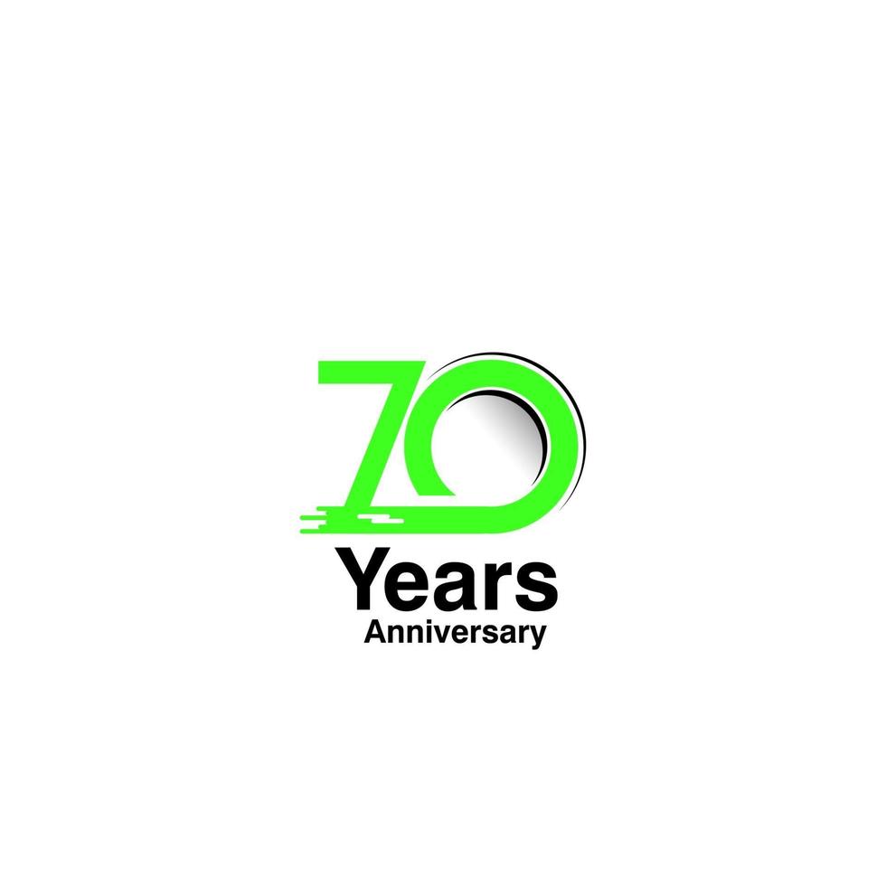 70 year anniversary design template vector illustration