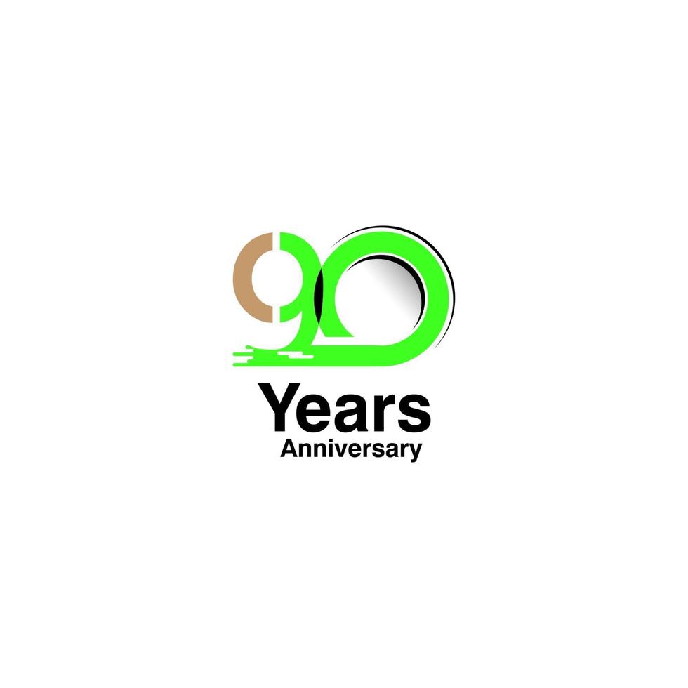 90 year anniversary design template vector illustration