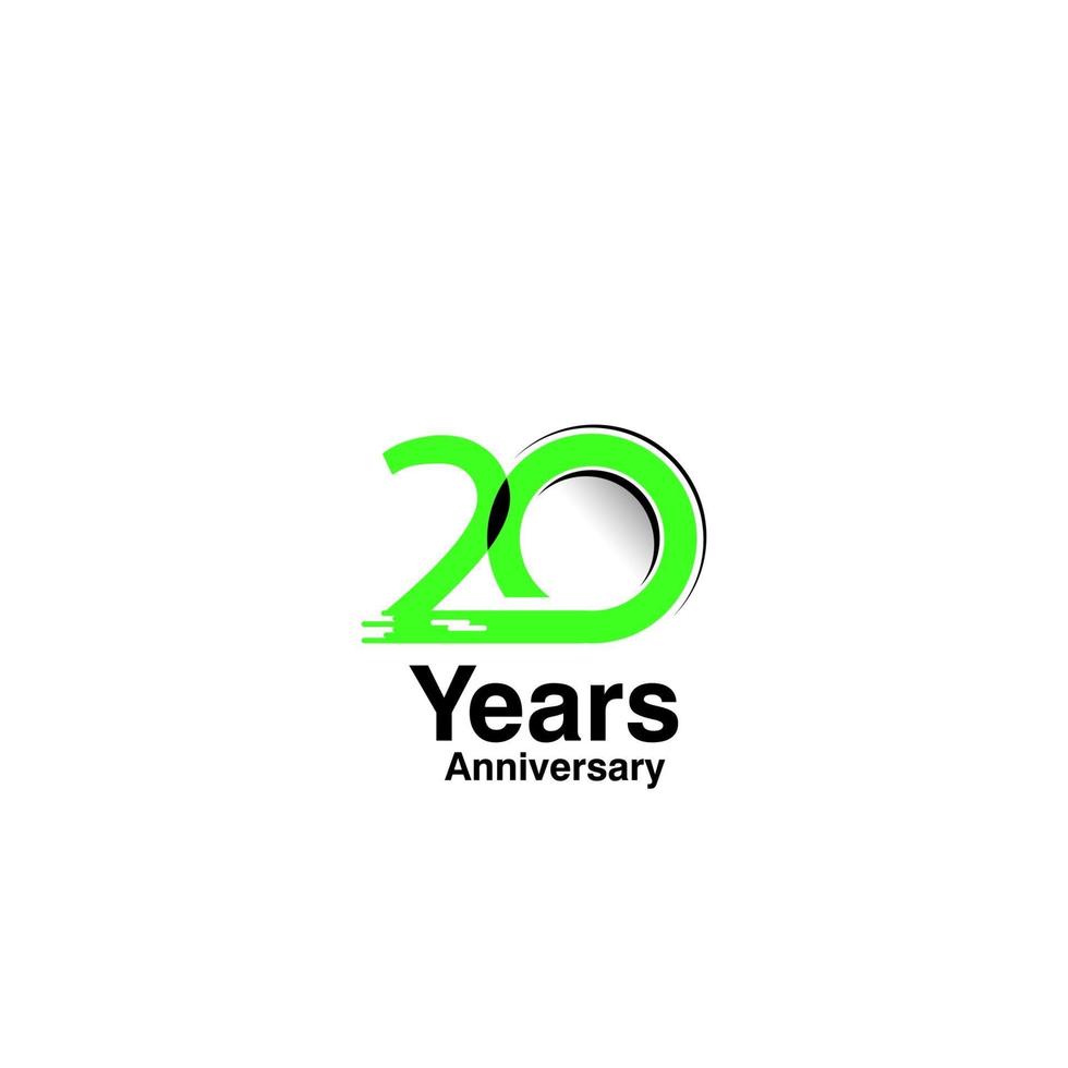 20 year anniversary design template vector illustration