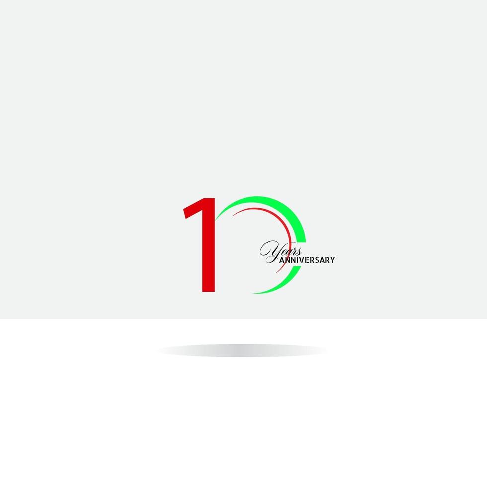 10 year anniversary logo template vector