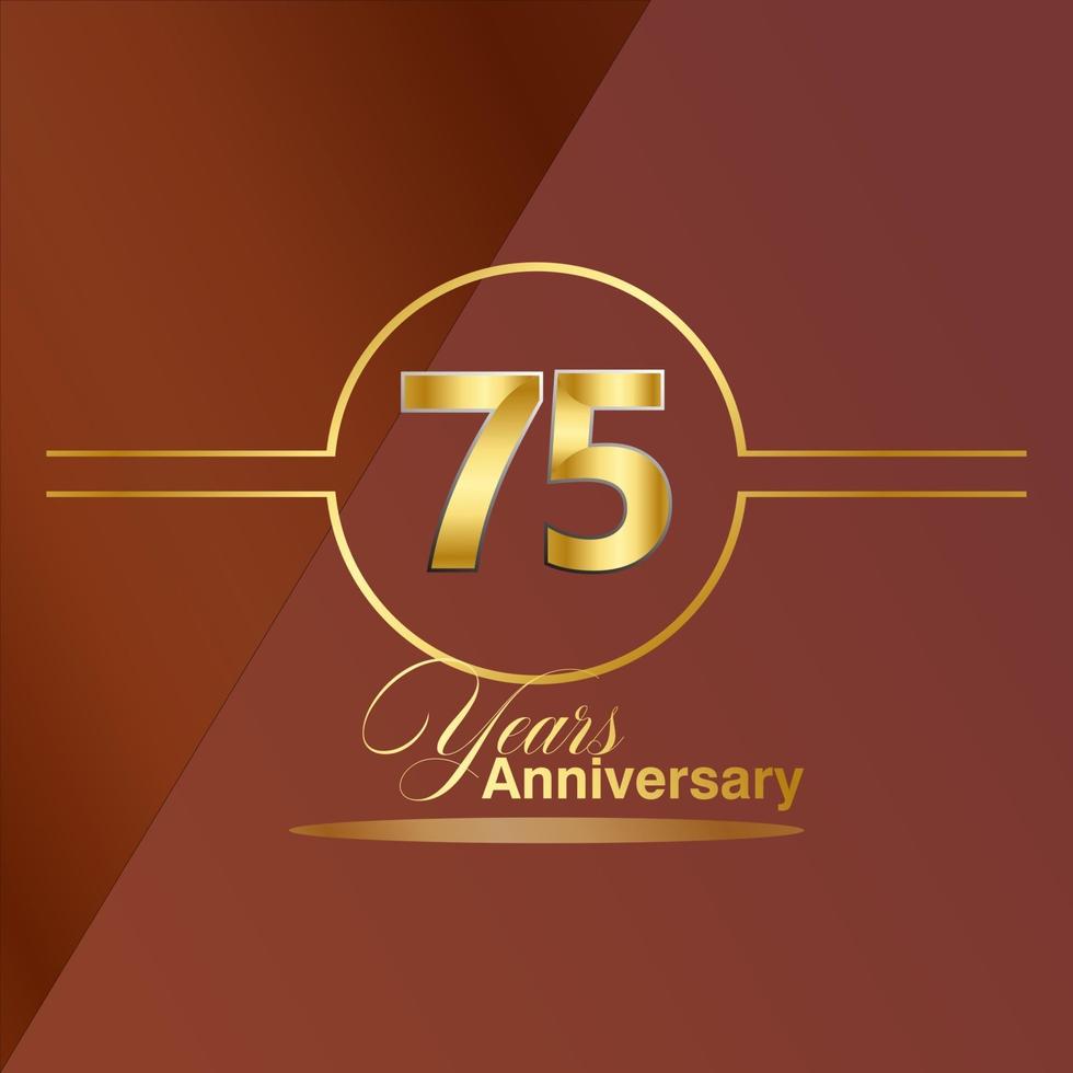 75 year anniversary design template vector illustration