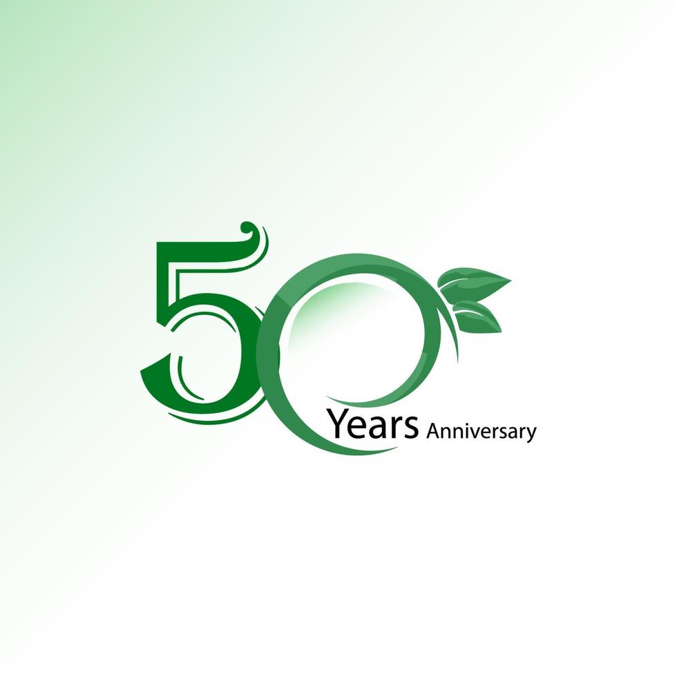 50 Year Anniversary Vector Template Design Illustration