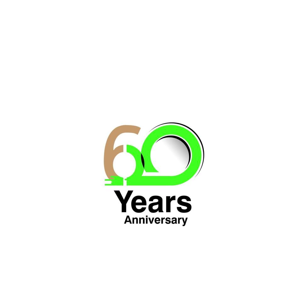 60 year anniversary design template vector illustration